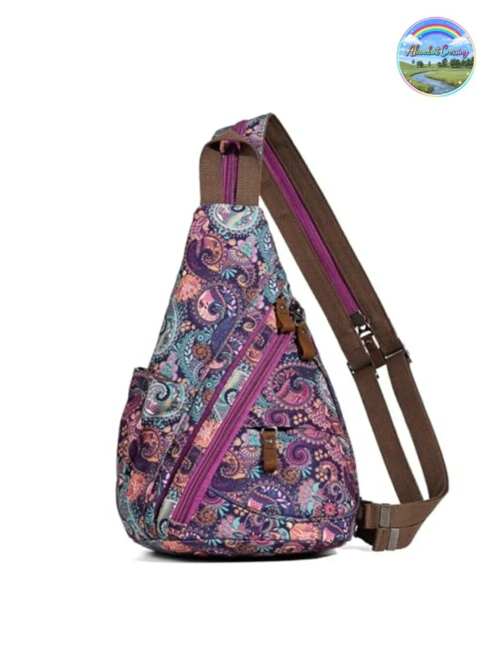 Canvas Sling Bag - Small Crossbody Backpack Shoulder Casual Daypack